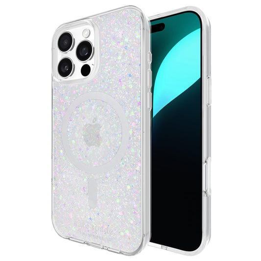 Kate Spade New York iPhone 16 Pro | 16 Pro Max Case - Compatible with MagSafe - Chunky Glitter Iridescent