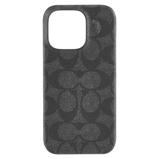 Coach Slim Wrap Signature Canvas Charcoal/Tan for iPhone 16 Pro 16 Pro Max