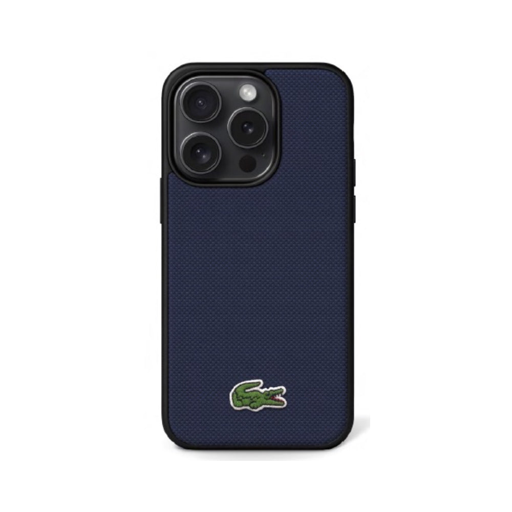 Lacoste PU Iconic Petit Pique Woven Logo Hard Magnetic Case for iPhone 16 Pro | 16 Pro Max